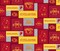 Sykel Enterprises-Iowa State University Fleece Fabric-Iowa State Cyclones College Patch Fleece Blanket Fabric-Sold by the yard